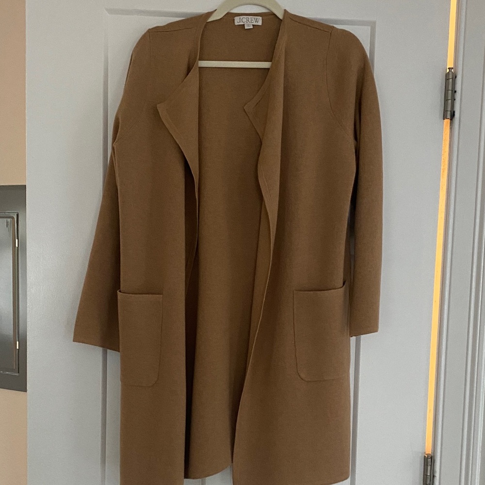 J.Crew Camel Open Front Cardigan